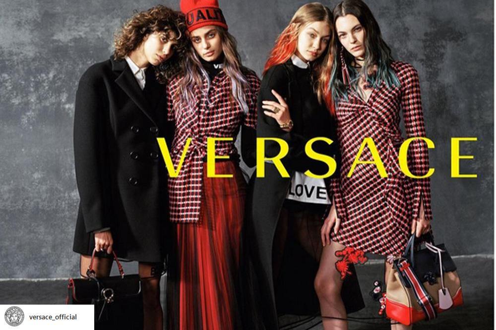 Gigi Hadid in the Versace campaign (c) Instagram