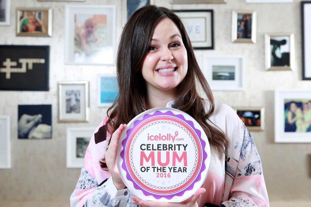 Giovanna Fletcher winning Celebrity Mum of the Year 