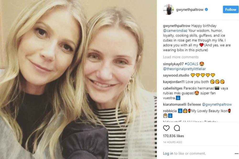 Gwyneth Paltrow and Cameron Diaz (c) Gwyneth Paltrow/Instagram