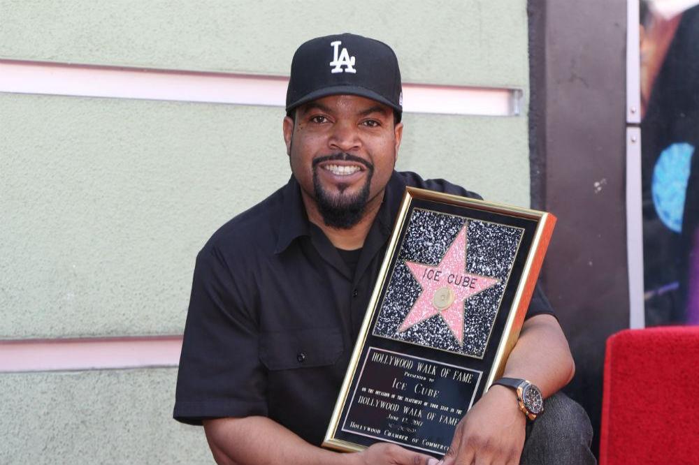 Ice Cube receiving his star on the Hollywood Walk of Fame