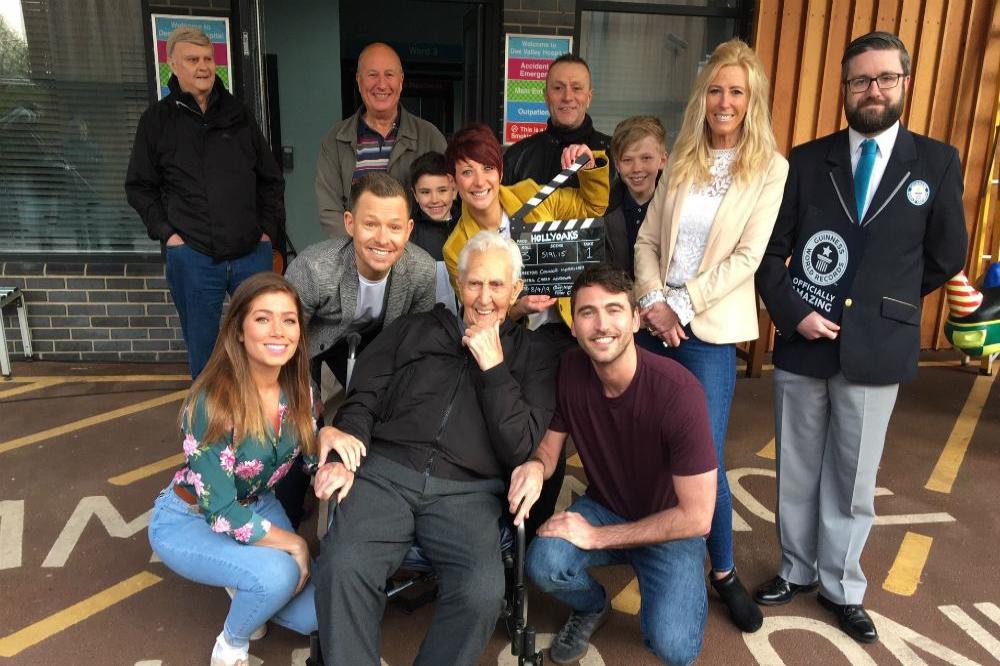 Hollyoaks cast with Jack Reynolds in 2019