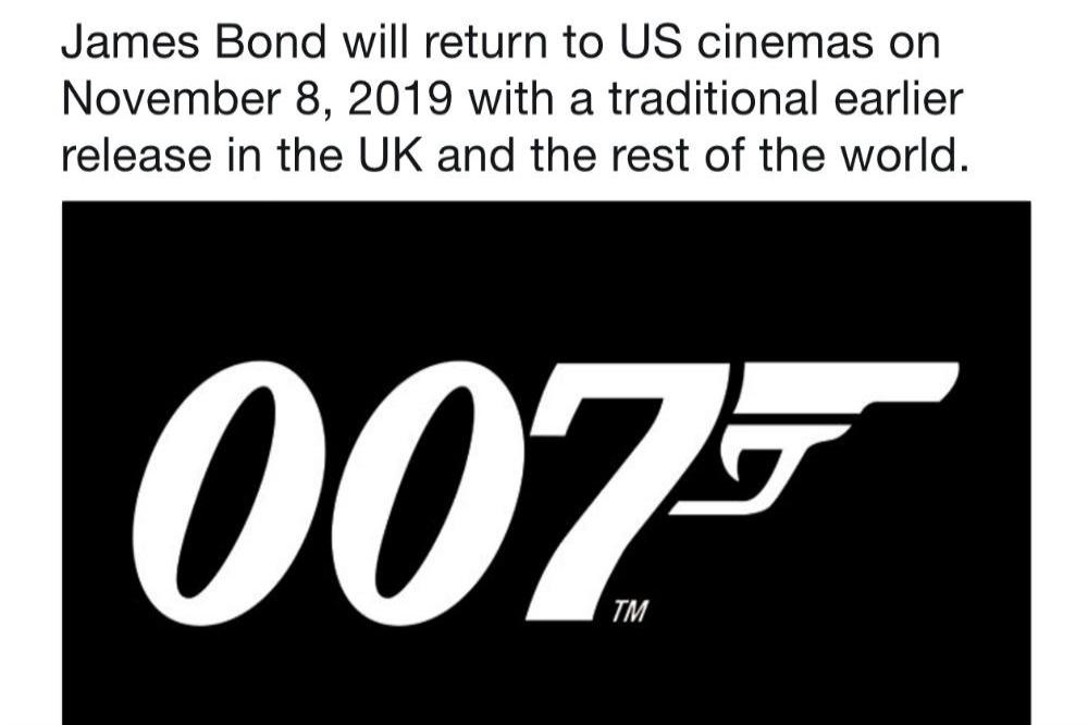 James Bond announcement via Twitter (c)
