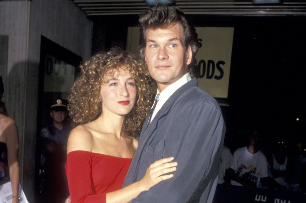 Jennifer Grey with Patrick Swayze at the premiere of Dirty Dancing in 1987