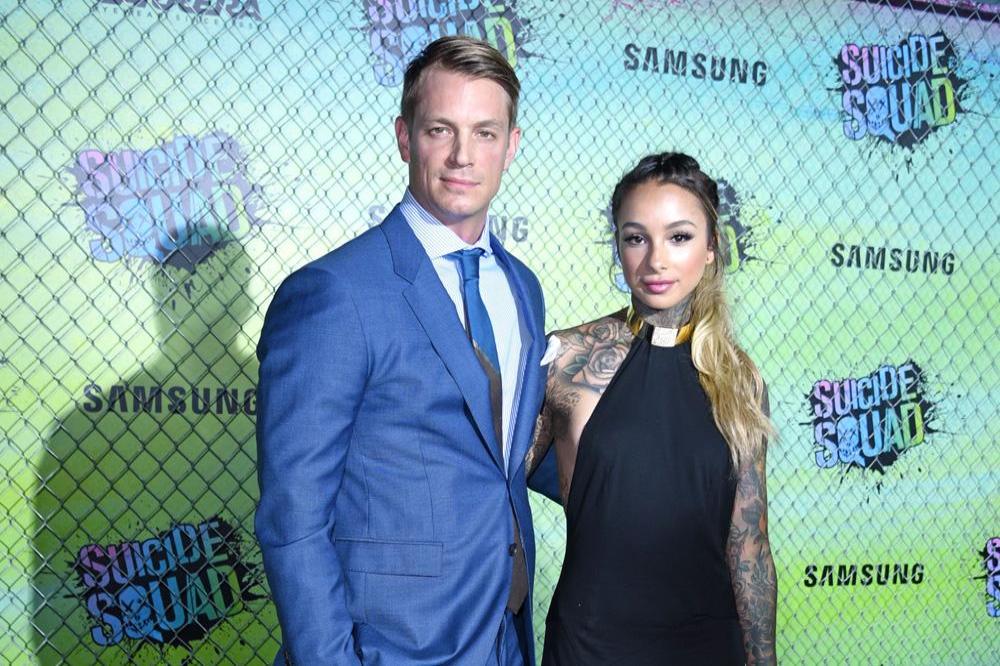 Joel Kinnaman with his wife Cleo Wattenstrom at Suicide Squad premiere
