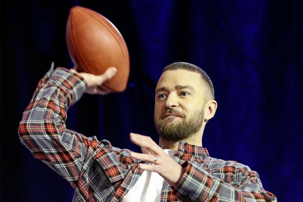 Justin Timberlake at Super Bowl press conference