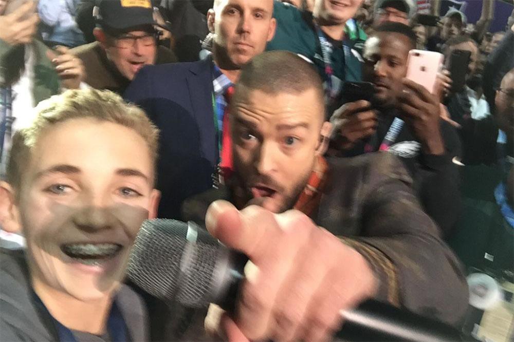 Justin Timberlake's Super Bowl selfie