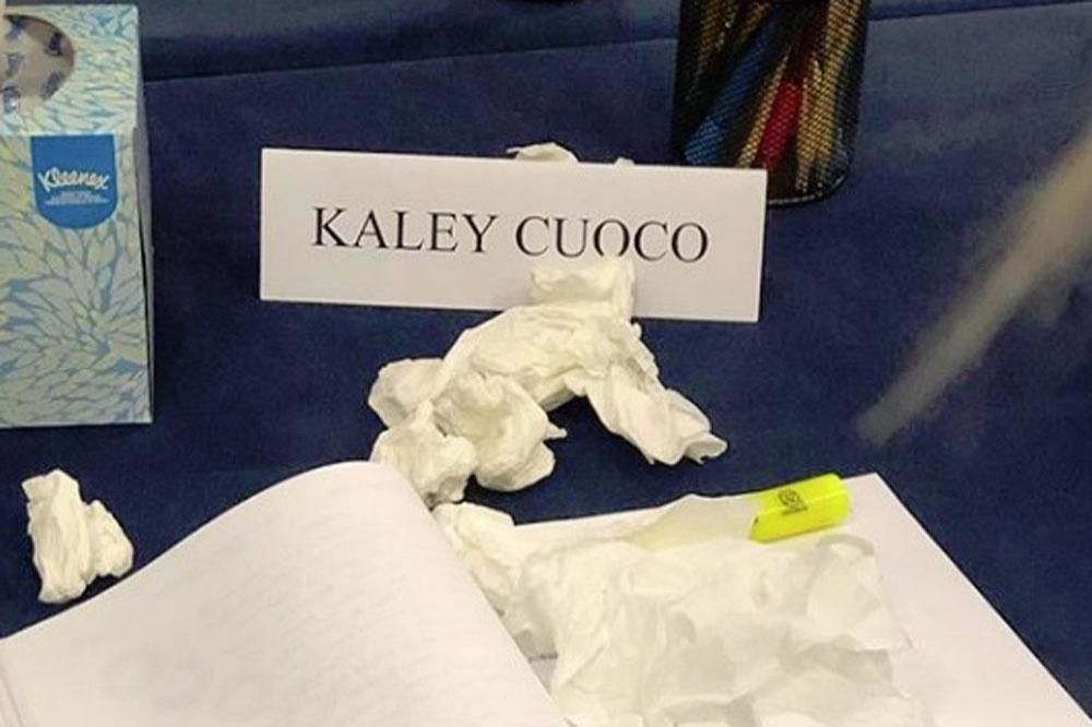 Kaley Cuoco's script (c) Instagram