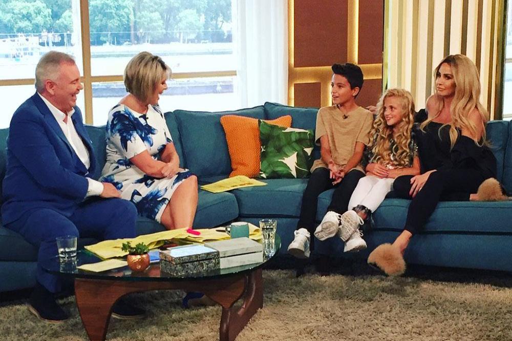 Katie Price with Junior and Princess on This Morning