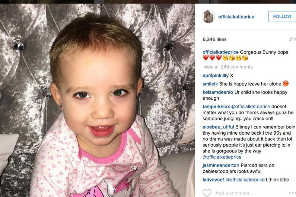 Katie Price's 17-month-old daughter Bunny with ears pierced (c) Instagram