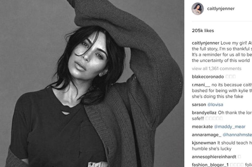 Kim Kardashian West (c) Caitlyn Jenner's Instagram