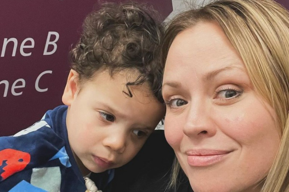Kimberley Walsh's son Nate hurt himself falling off a chair