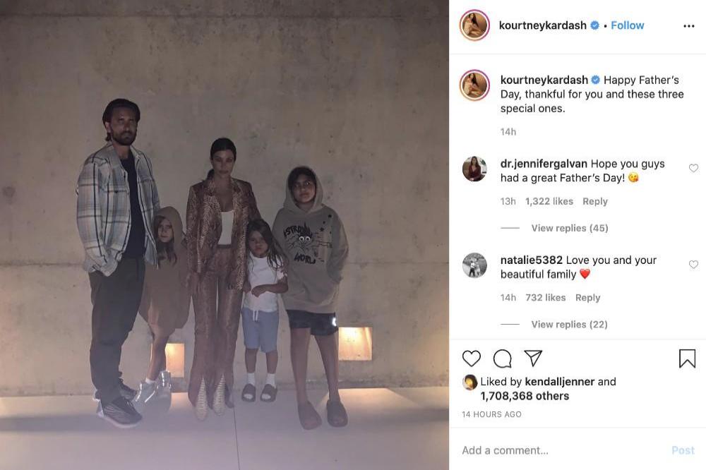 Kourtney Kardashian's Instagram (c) post