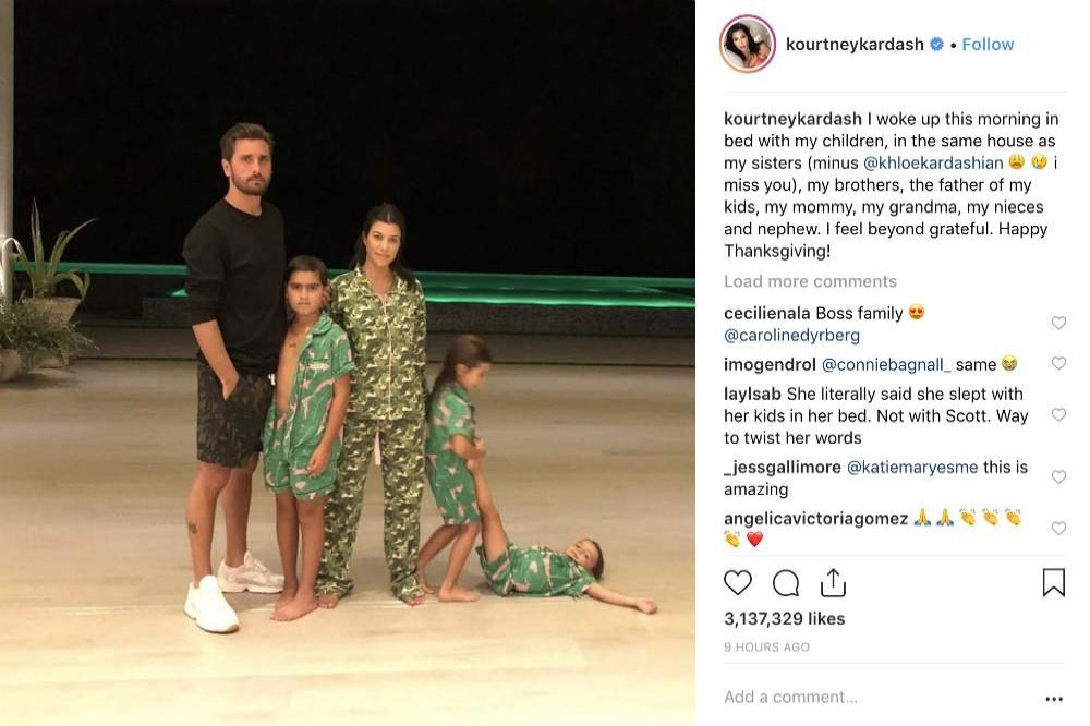 Scott Disick, Kourtney Kardashian and their children [Instagram]