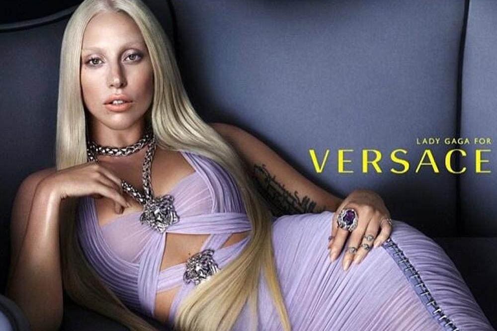 Lady Gaga looks beautiful in the Versace campaign