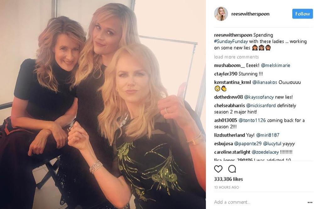Laura Dern, Reese Witherspoon and Nicole Kidman (c) Instagram