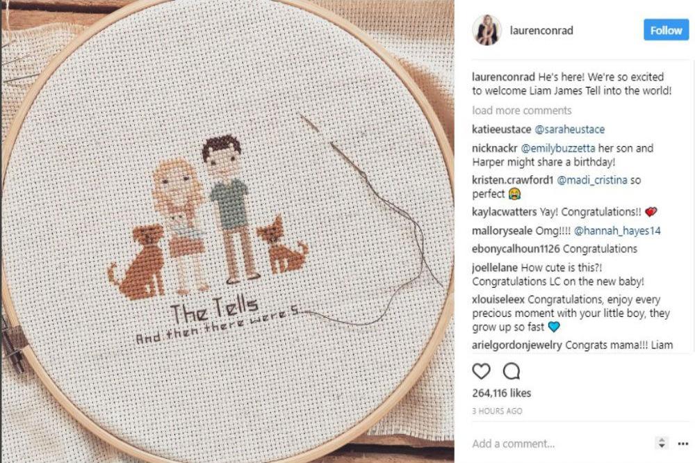 Lauren Conrad birth announcement (c) Instagram