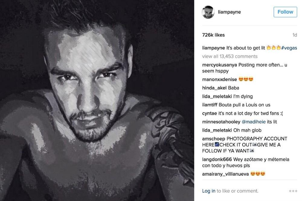 Liam Payne's pre-party selfie (c) Instagram