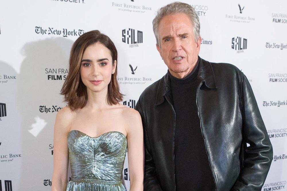 Lily Collins and Warren Beatty