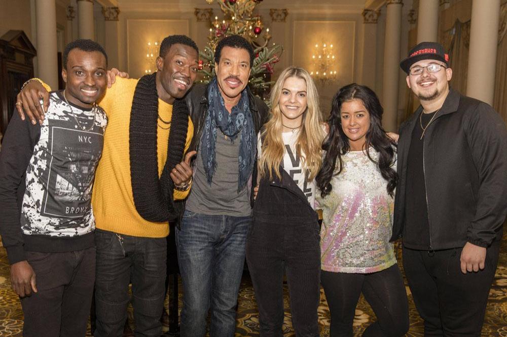Lionel Richie with The X Factor semi-finalists 