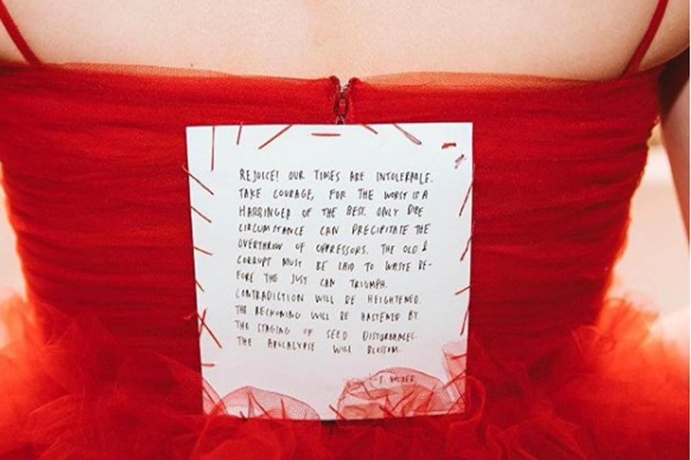 Lorde's essay on Grammys dress (c) Instagram 