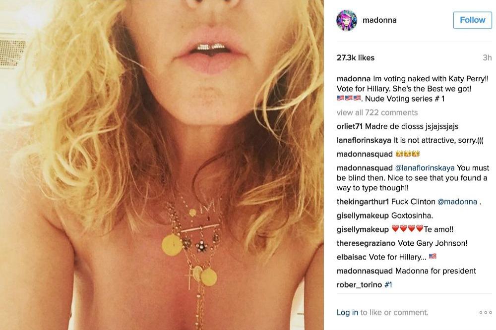 Madonna's topless selfie