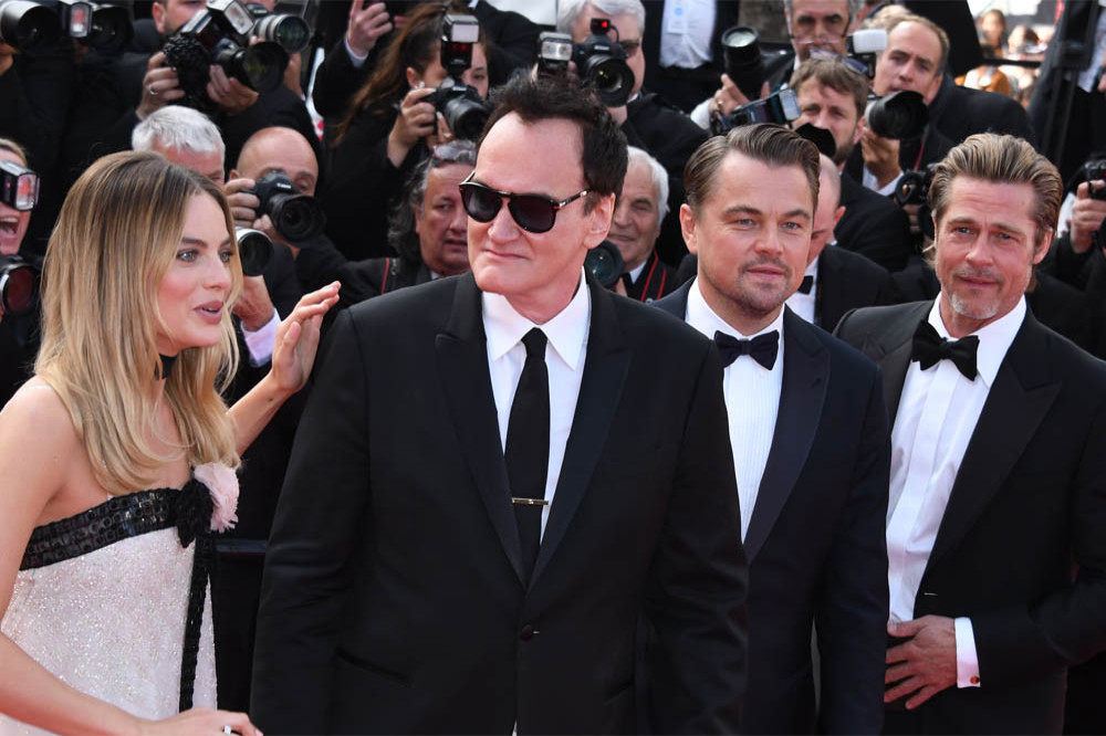 Margot Robbie, Quentin Tarantino and Brad Pitt