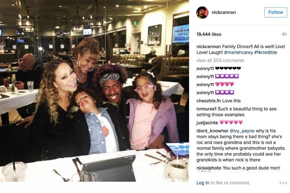 Mariah Carey, Nick Cannon, and their children