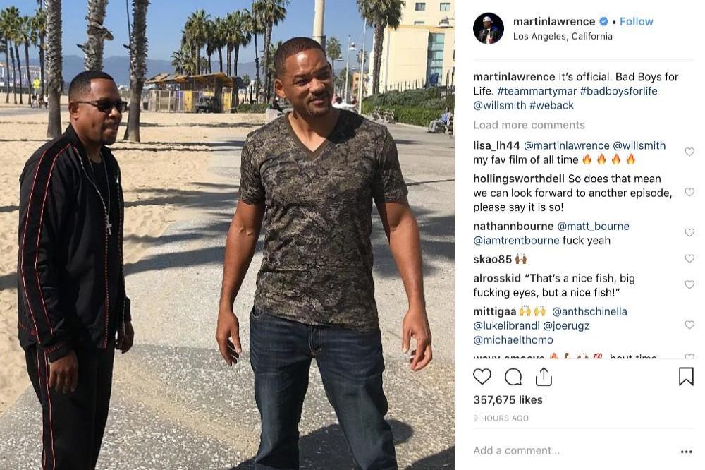 Martin Lawrence and Will Smith via Instagram (c)