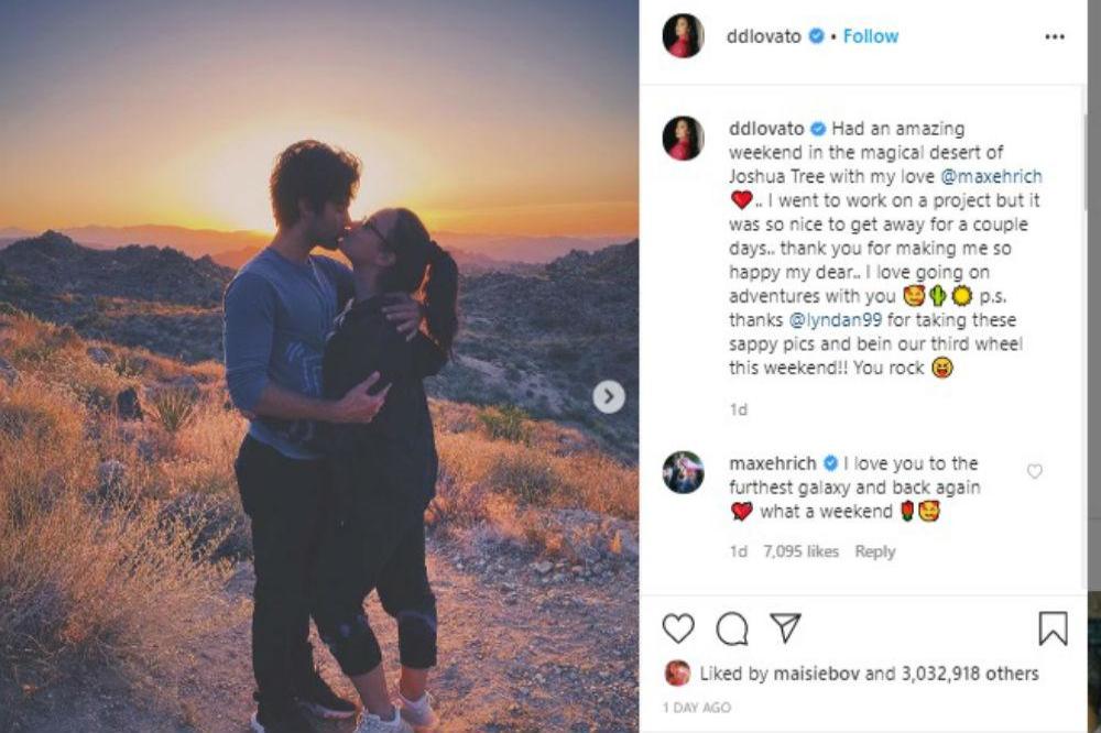 Max Ehrich and Demi Lovato (c) Instagram