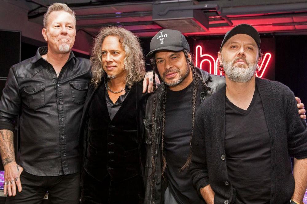 Metallica (l-r) James Hetfield, Kirk Hammett, Robert Trujillo and Lars Ulrich