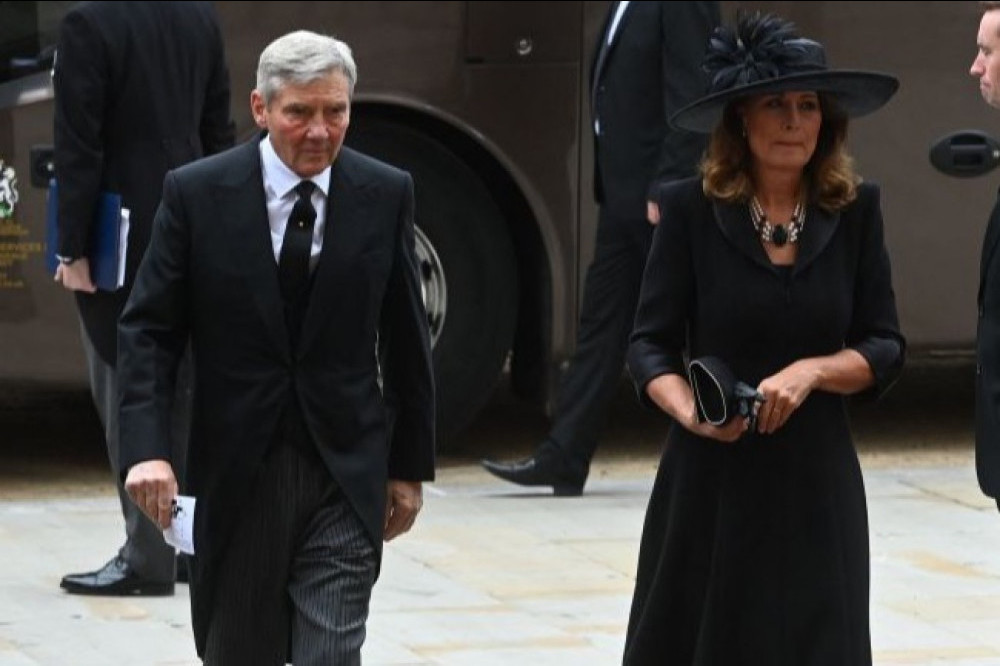 Michael and Carole Middleton are among the mourners at Queen Elizabeth's funeral