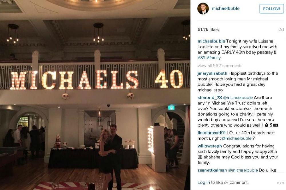 Michael Bublé's birthday party (c) Instagram