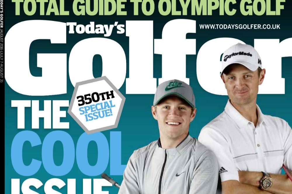 Niall Horan and Justin Rose on the cover of Today's Golf