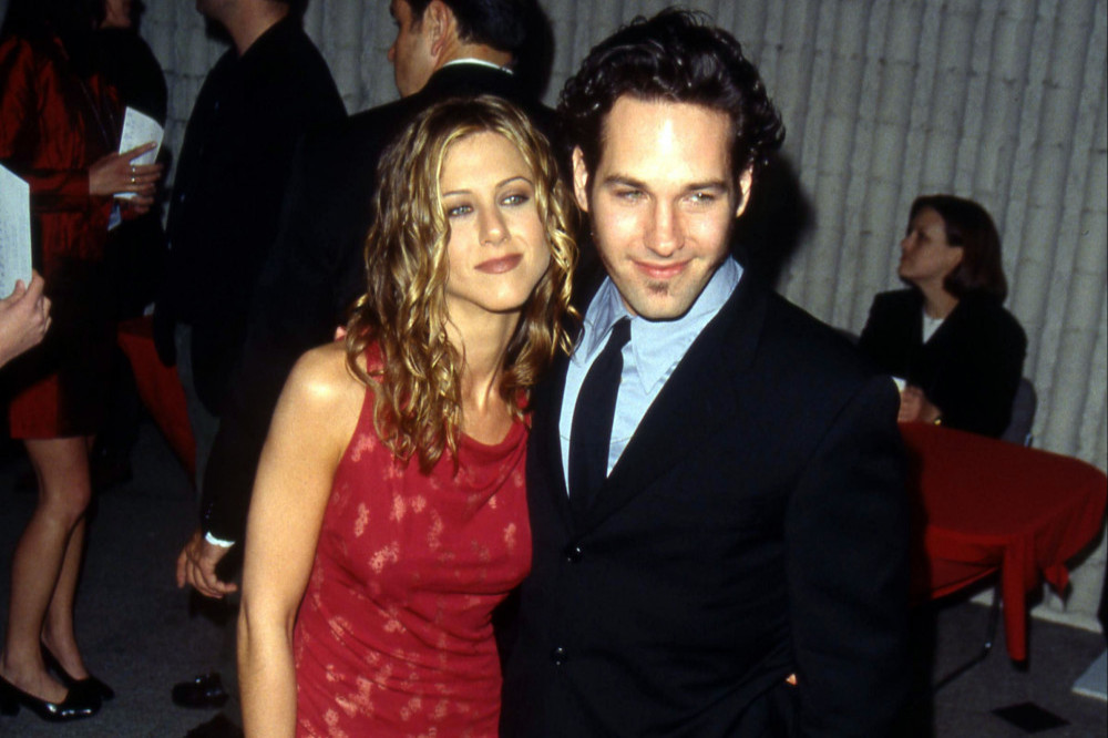 Paul Rudd and Jennifer Aniston at the premiere of the movie 'The Object of My Affection' in 1997
