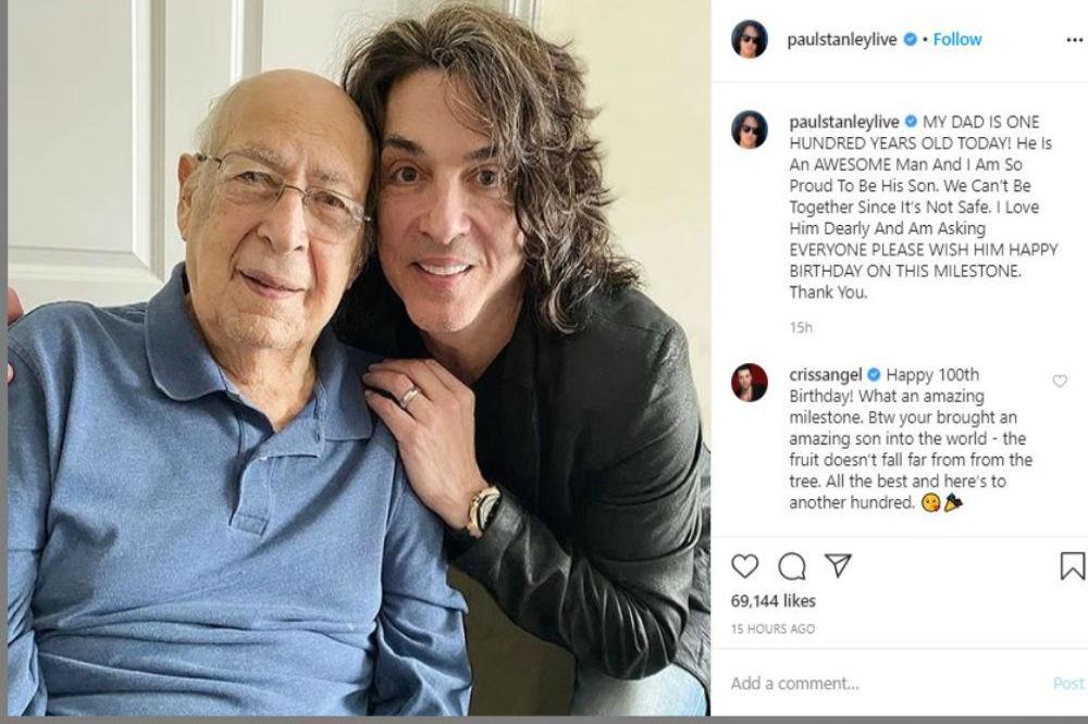 Paul Stanley and his dad (c) Instagram