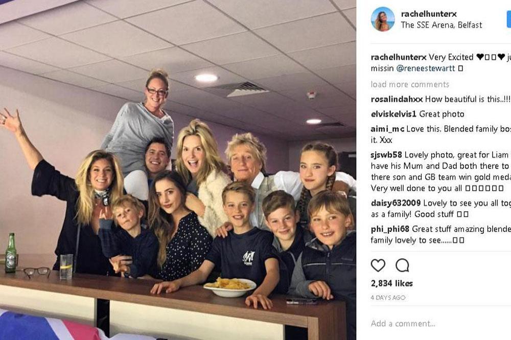 Penny Lancaster and Rachel Hunter with family (c) Instagram