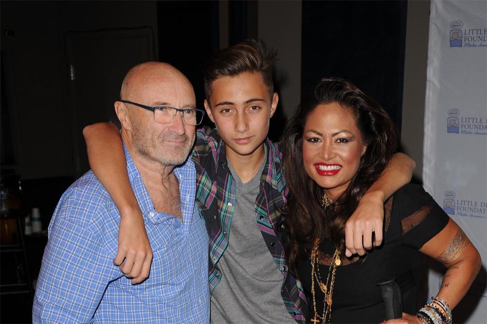 Phil and Orianne Collins with their son Nicholas