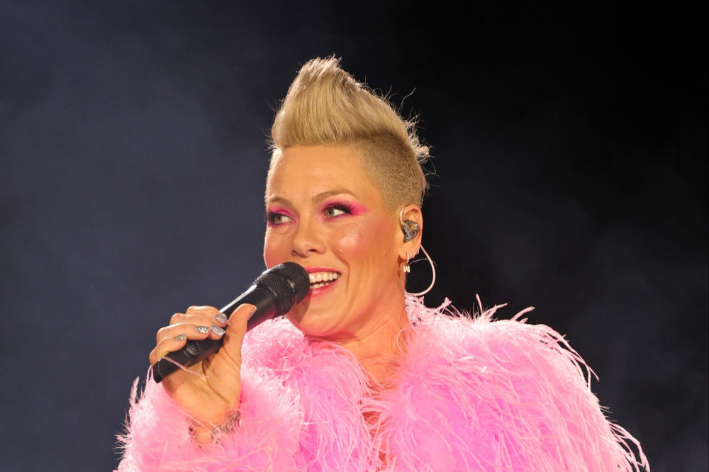 Pink embarrassed her daughter by running around naked