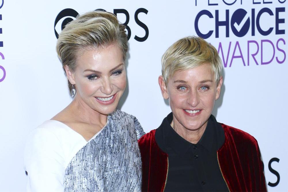 Portia de Rossi and Ellen DeGeneres at the People's Choice Awards