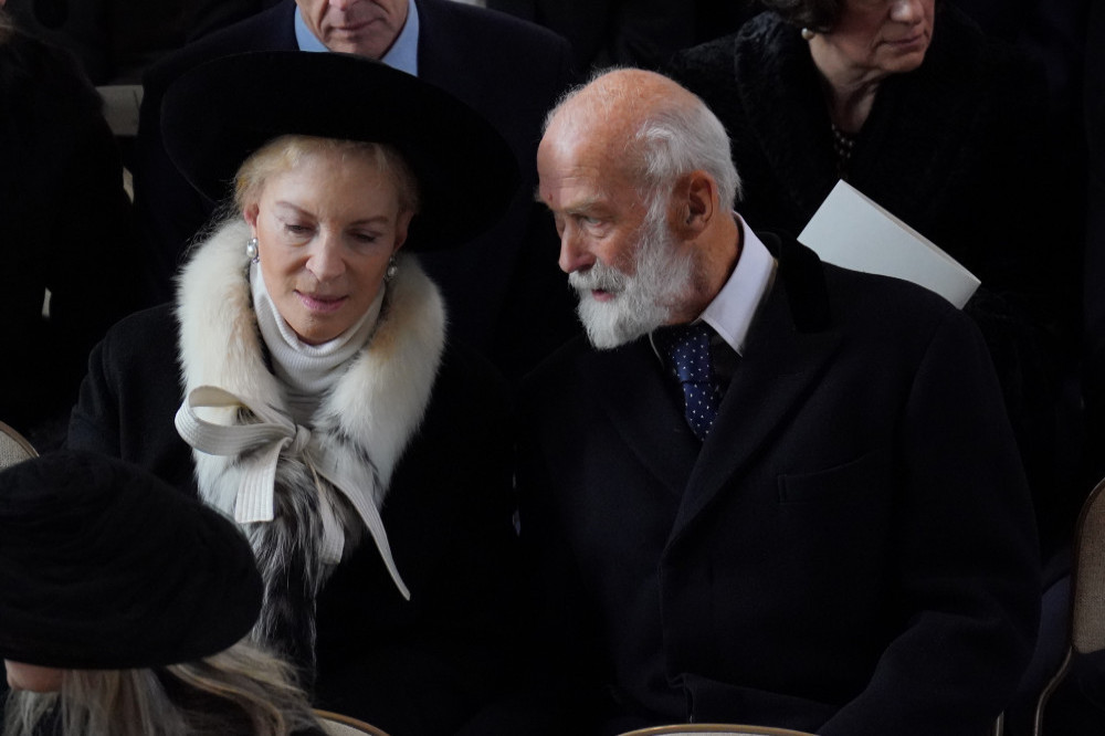 Prince and Princess Michael of Kent secretly grieved over the shock death of their financier son-in-law as they attended King Constantine of Greece’s memorial service