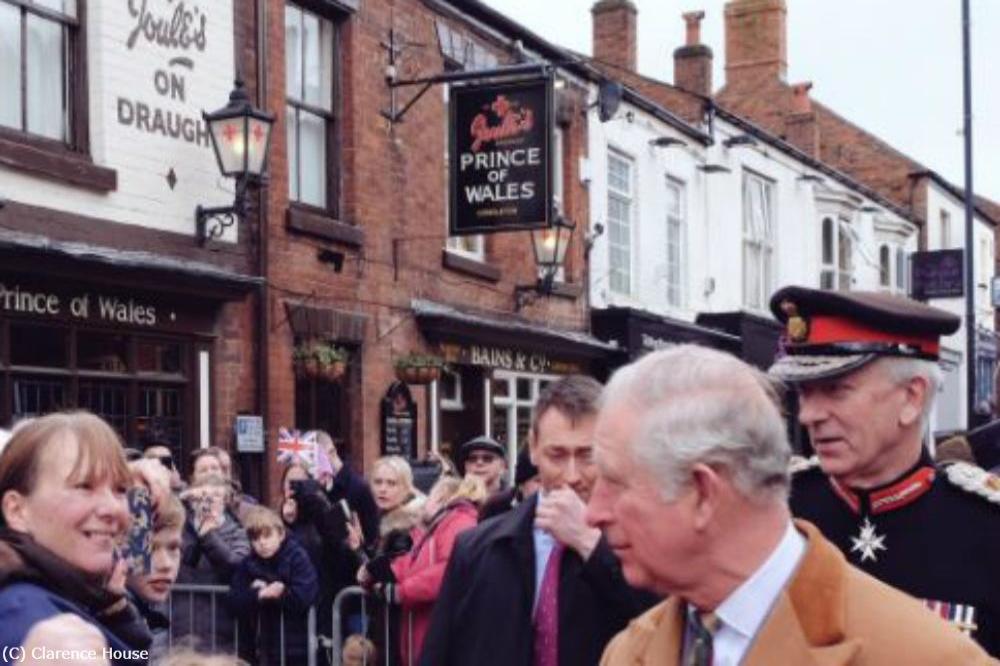 Prince Charles at the Prince of Wales pub (c) Clarence House