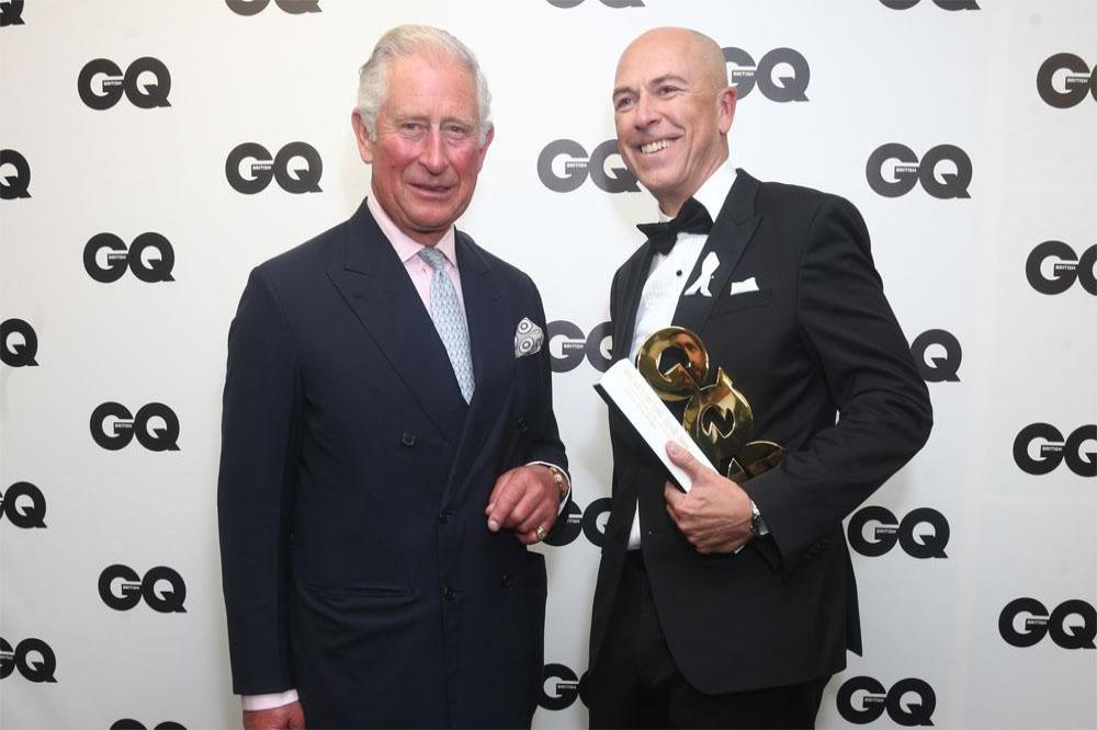 Prince Charles with GQ editor Dylan Jones