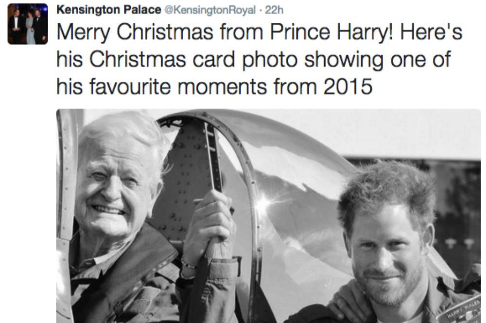 Prince Harry with war veteran Tom Neil (c) Twitter