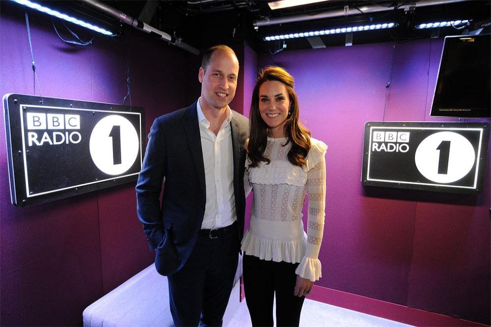 Duke and Duchess of Cambridge during BBC Radio One visit 