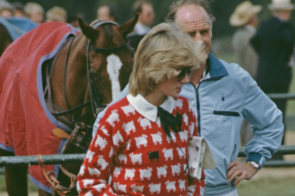 Princess Diana first wearing the jumper at a polo match in 1983