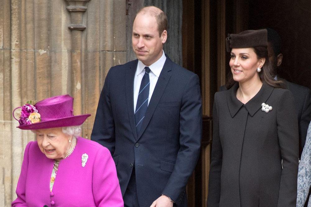 Queen Elizabeth, Prince William and Duchess Catherine