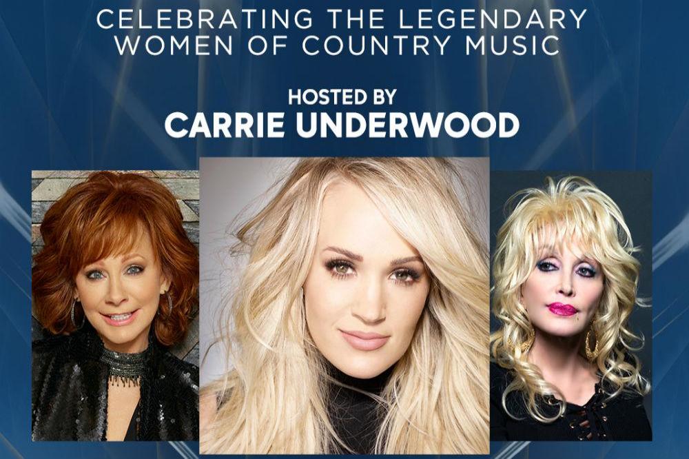 Reba McEntire, Carrie Underwood and Dolly Parton
