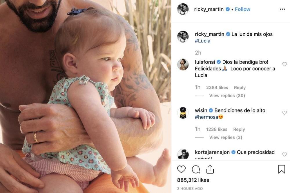 Ricky Martin's Instagram (c) post