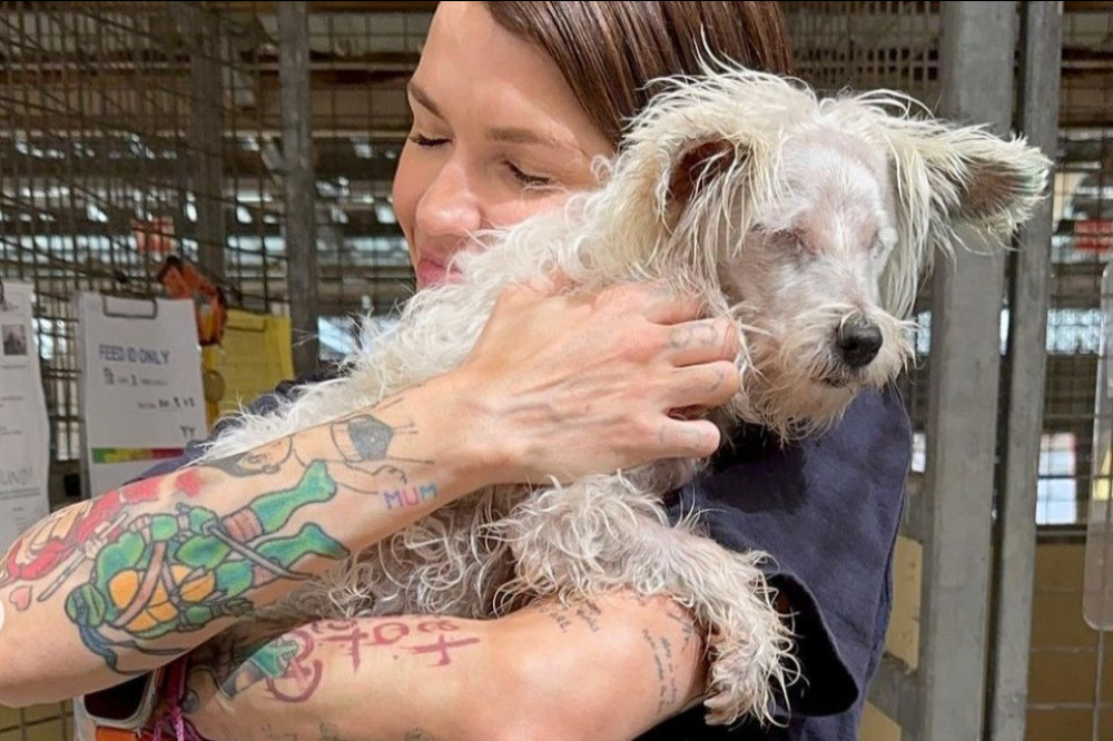 Ruby Rose has returned to social media after alarming fans over her mental health to plead for a dog to be adopted