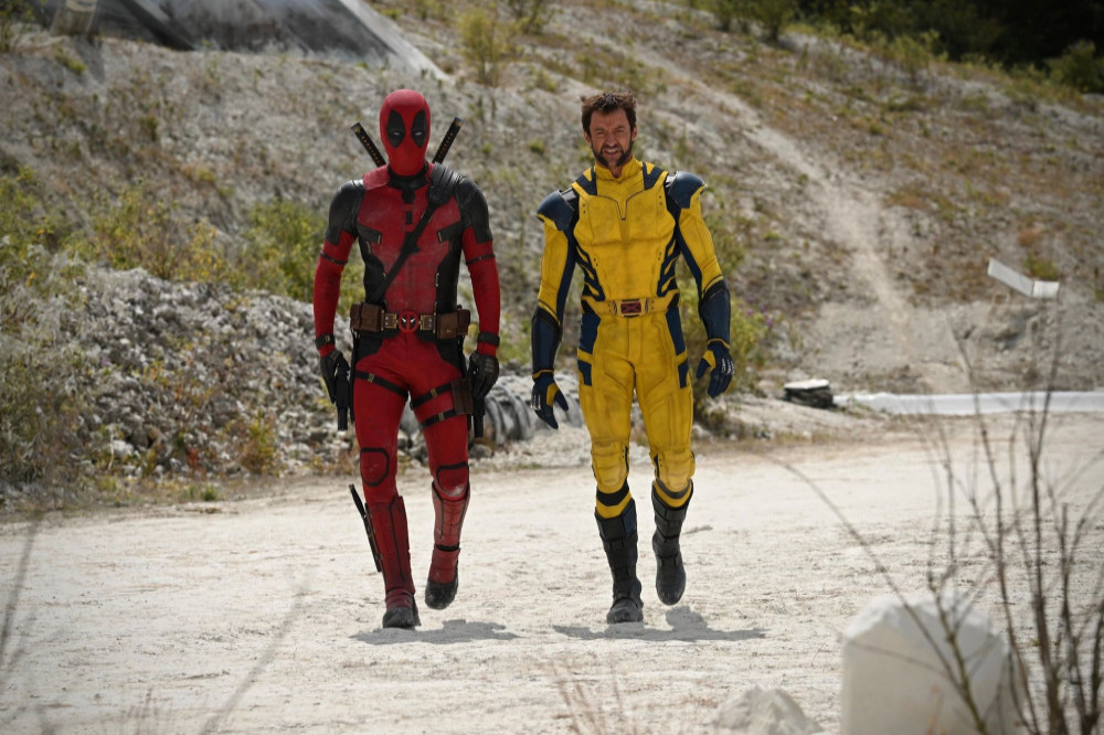 Ryan Reynolds and Hugh Jackman filming Deadpool 3